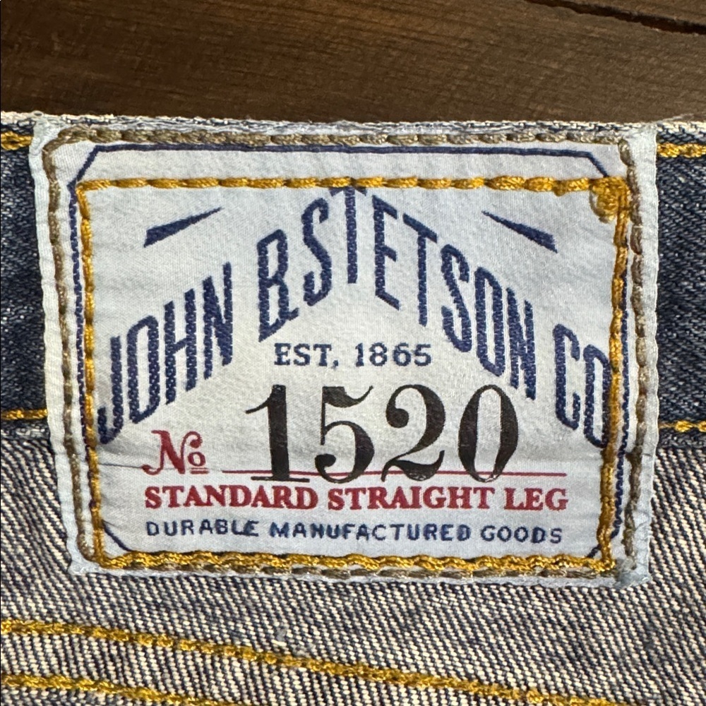 Stetson 1520 Men's Faded Blue Straight Leg Jeans-Size:  42x36 - Picture 2 of 10